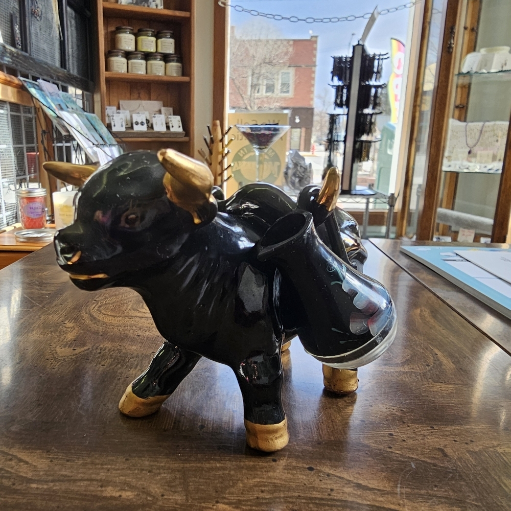 Vintage Black Bull Salt And Pepper Set